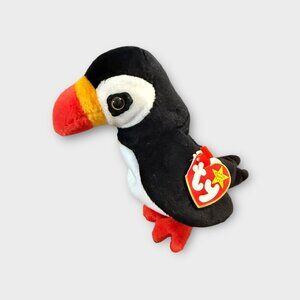 Ty Beanie Baby “Puffer” – Puffin Bird Plush with Bright Beak & Red Feet